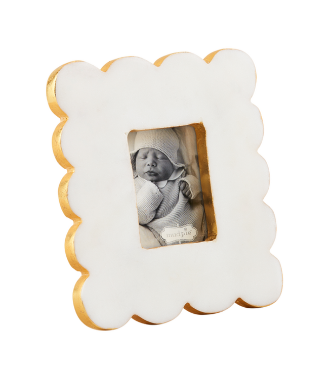Rectangle Scallop Marble Frame