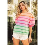 Bibi Shaye Rainbow Striped Sweater