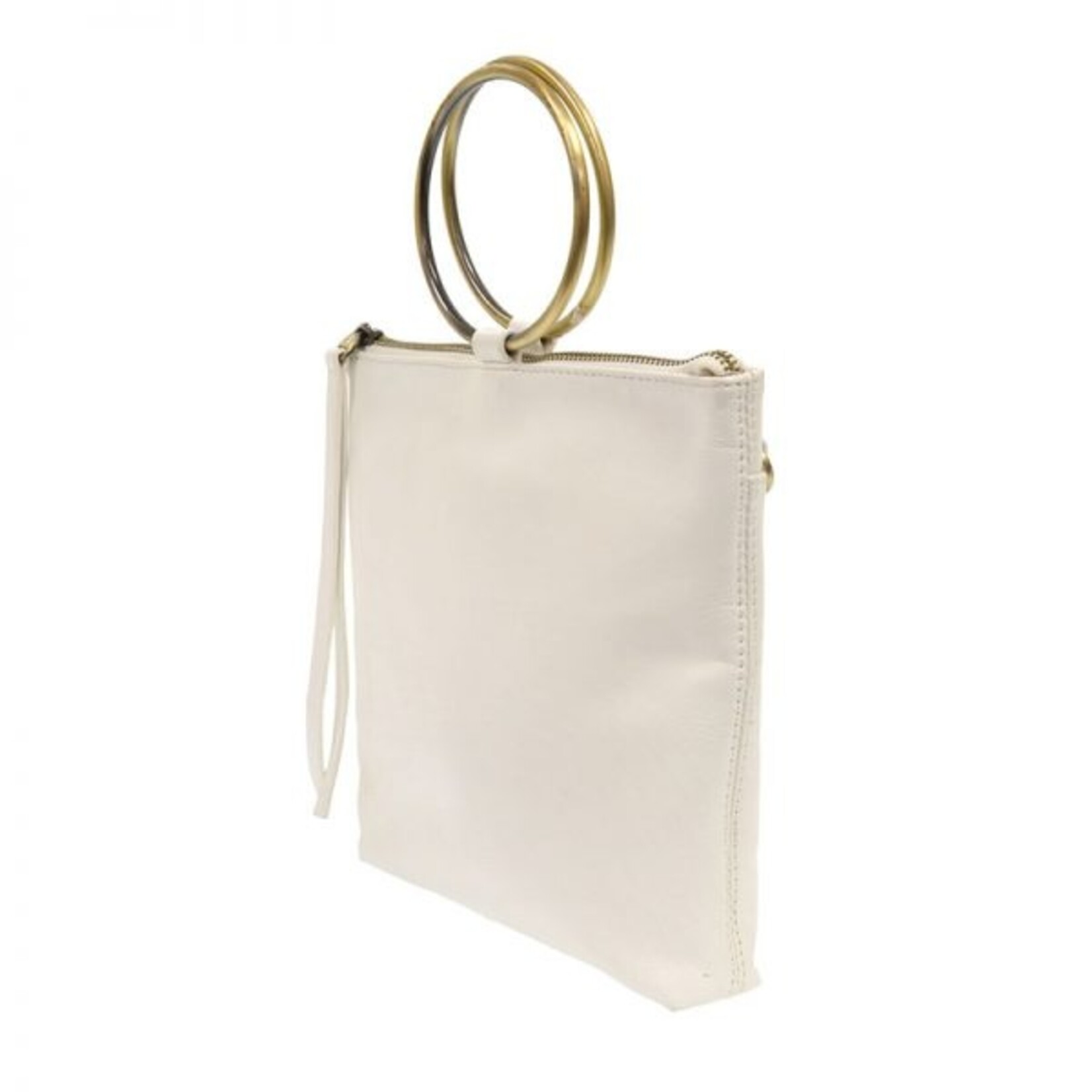 Joy Susan Amelia White Ring Handle Bag