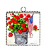 Round Top Mini Bucket of Geraniums Print
