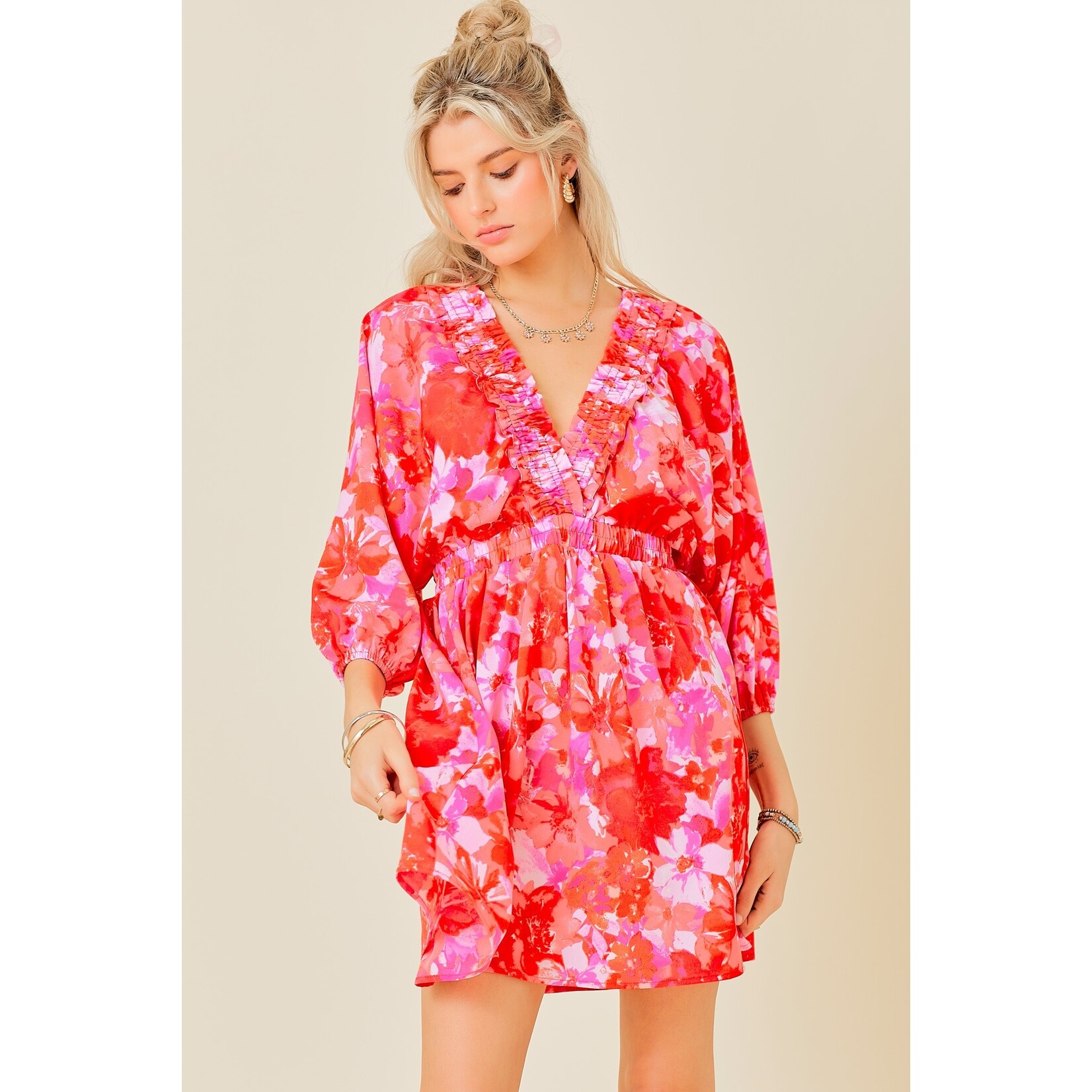 Day+Moon Hadley Red Floral Dress
