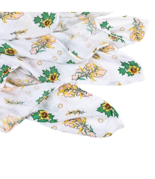 Kentucky Floral Muslin Swaddle Receiving Blanket