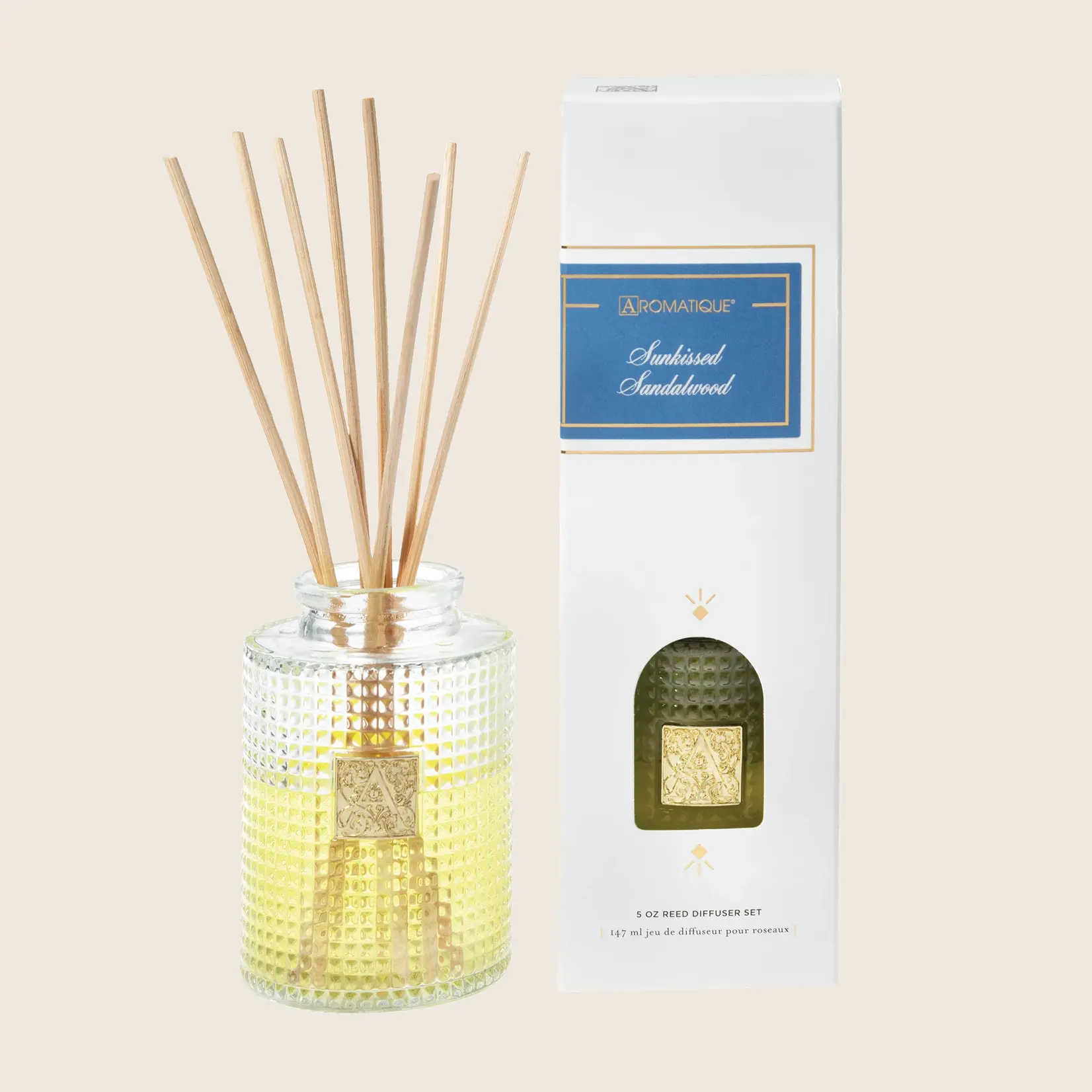 Aromatique Sunkissed Sandalwood Reed Diffuser Set