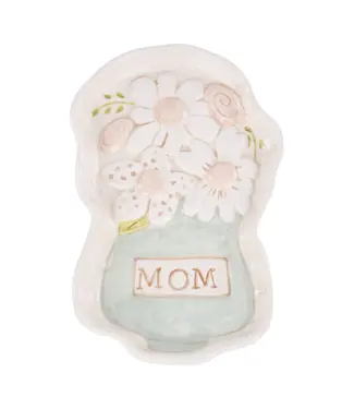 Mom Flower Vase Trinket Tray