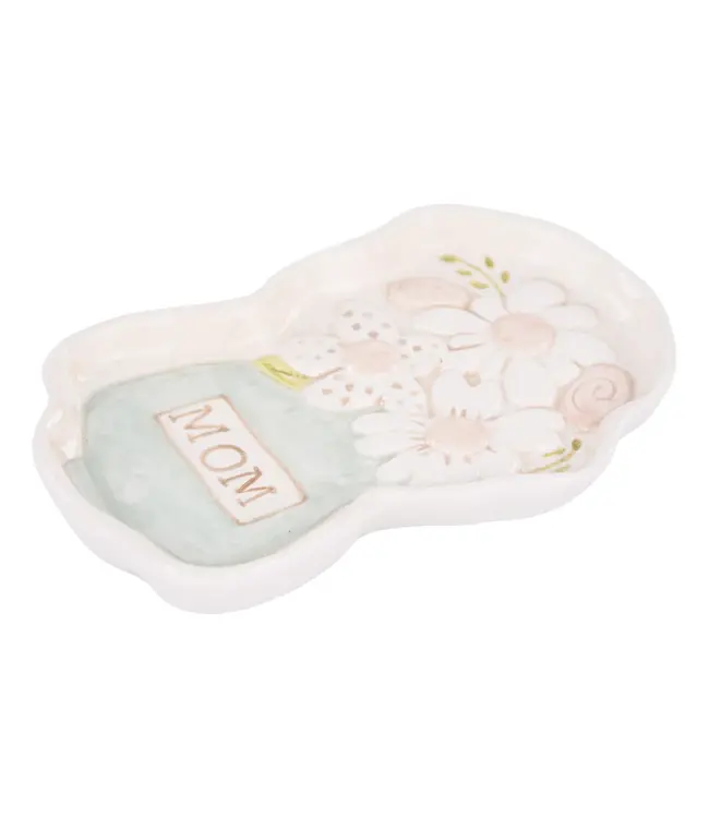 Mom Flower Vase Trinket Tray