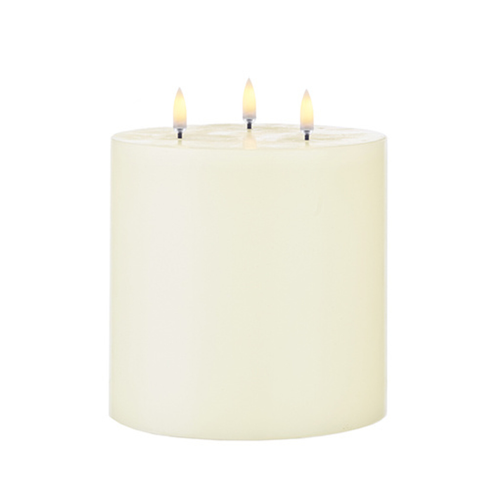 Ivory Triflame Candle 6x7"