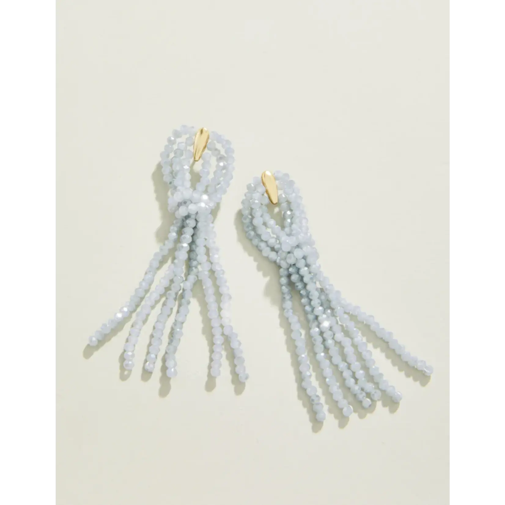 Spartina Twisted Tassel Earrings Blue-Grey