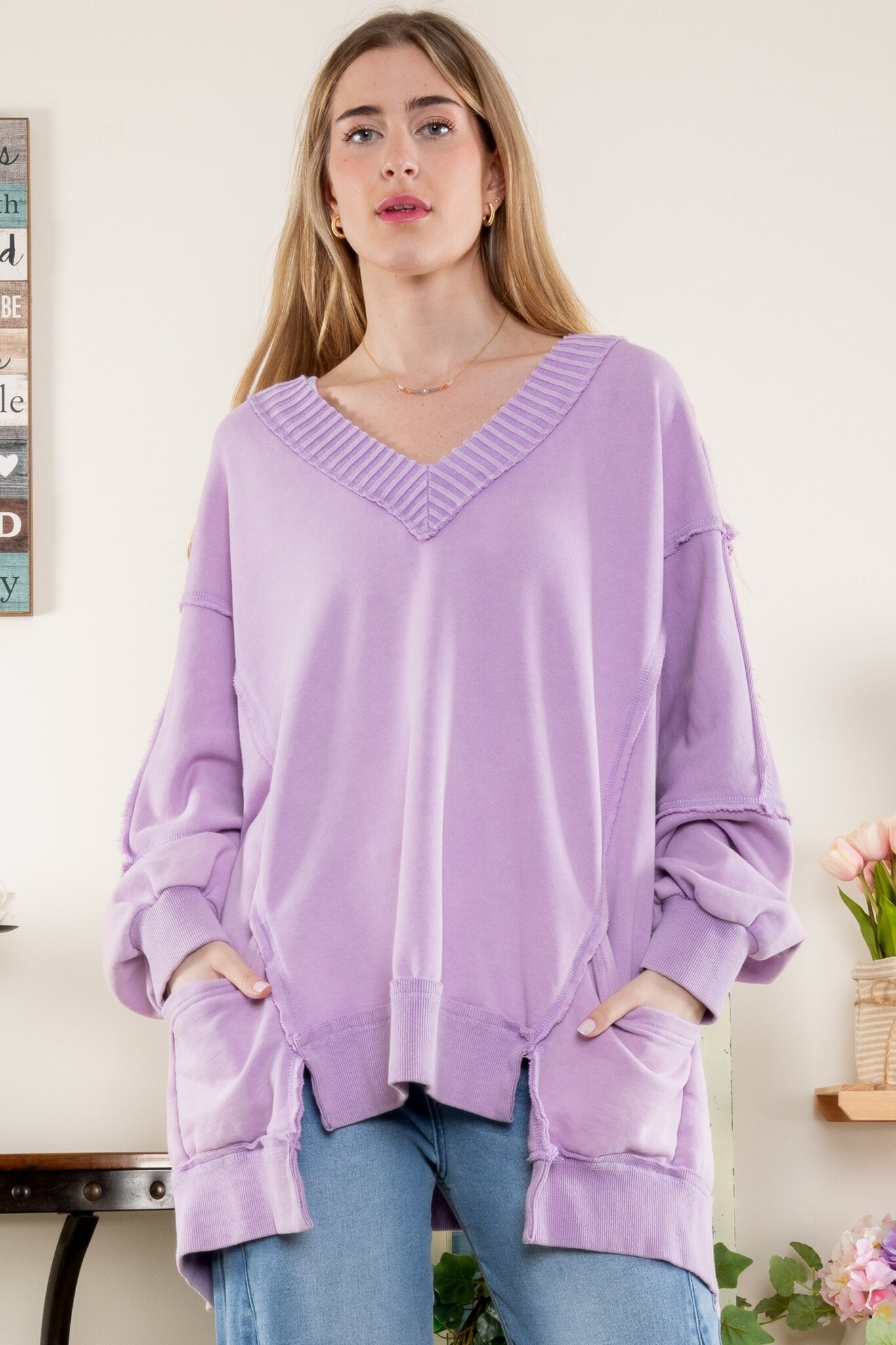 Sally Lavender Sweatshirt Gracious Me