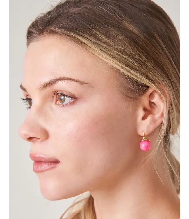 Spartina Appoline Earrings Pink Jade
