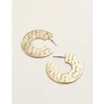 Spartina Flat Hoop Earrings Gold