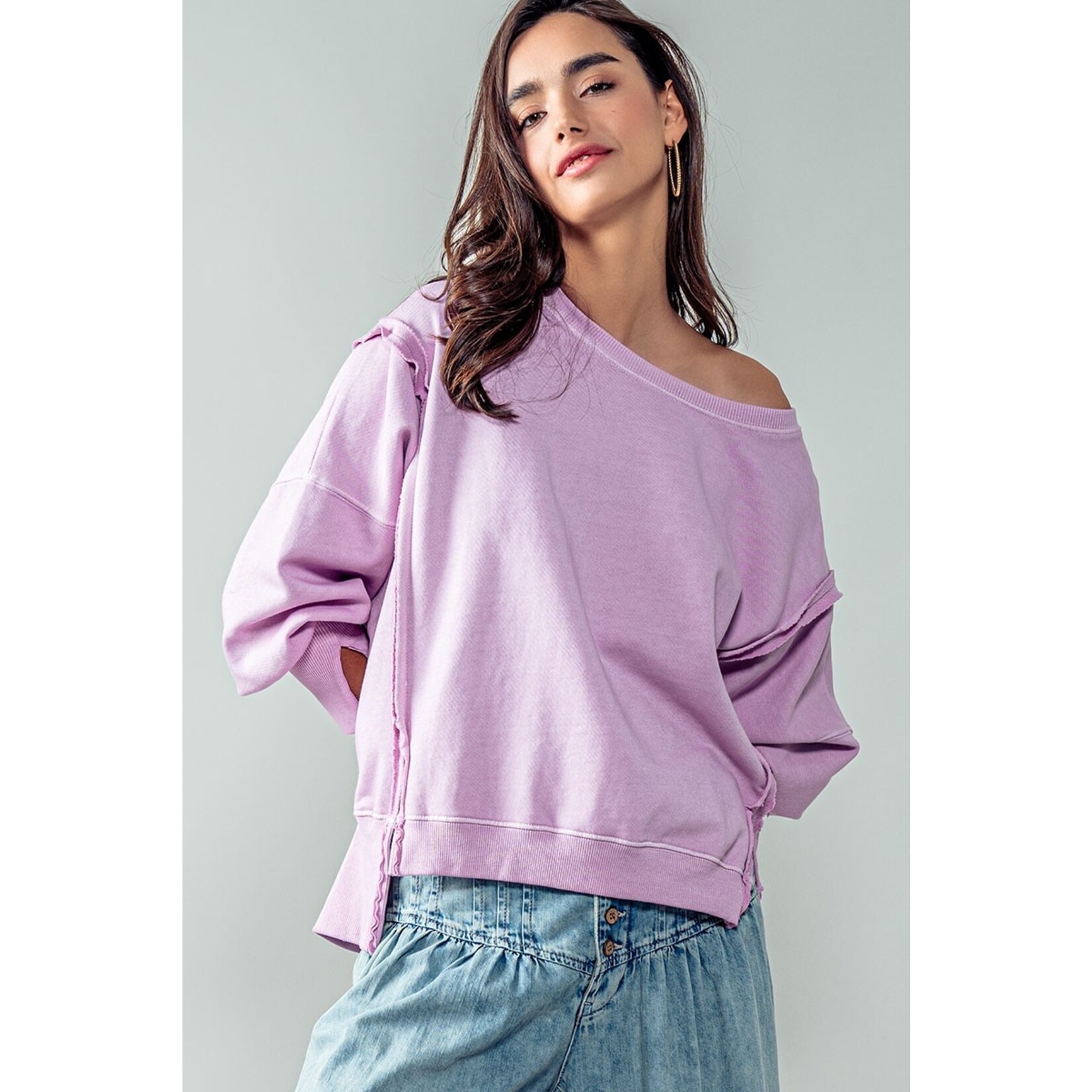 Trend:notes Ashley Lavender Sweatshirt