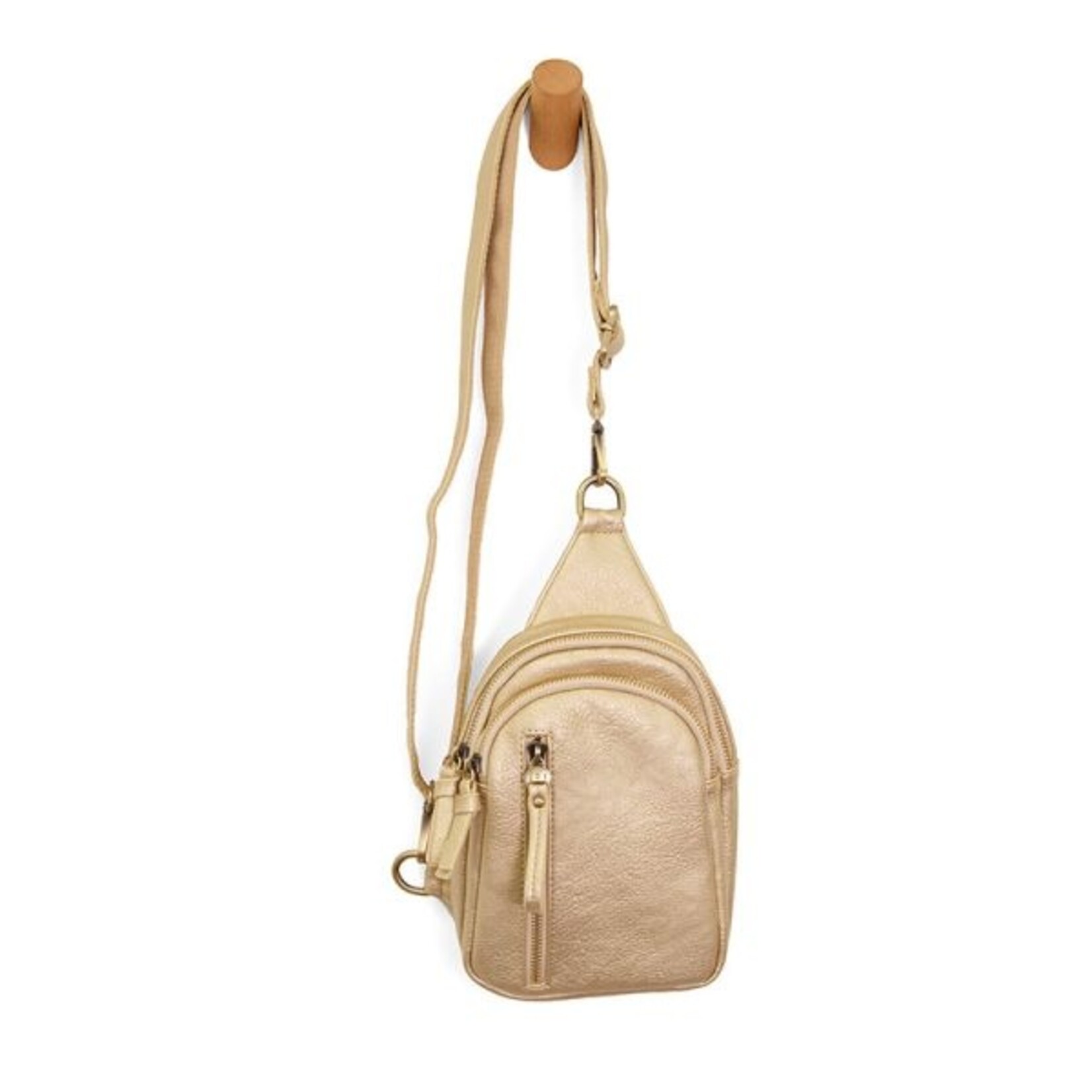 Joy Susan Skyler Metallic Gold Sling Bag