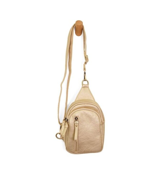 Joy Susan Skyler Metallic Gold Sling Bag