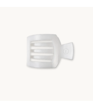 Teleties Coconut White Small Flat Square Clip