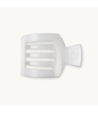 Teleties Coconut White Medium Flat Square Clip