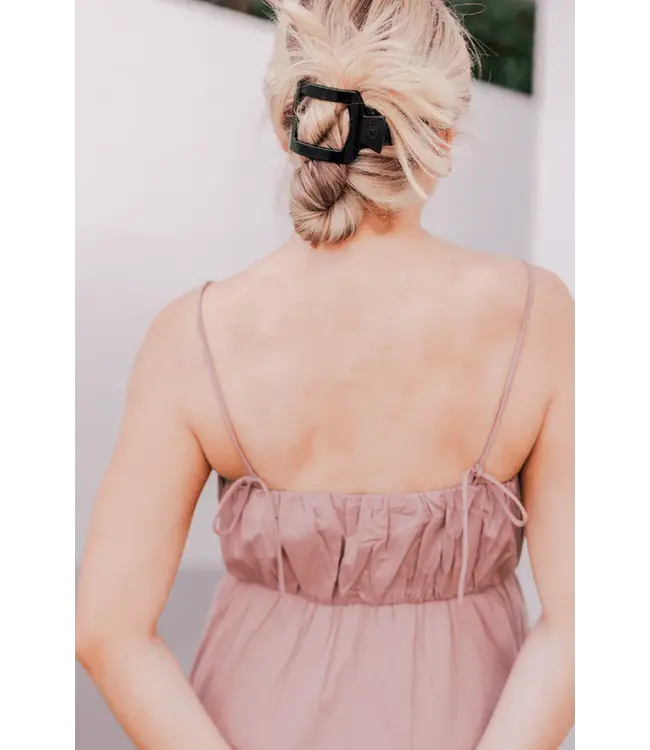 Jet Black Medium Flat Square Clip