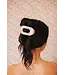 Almond Beige Medium Flat Round Clip
