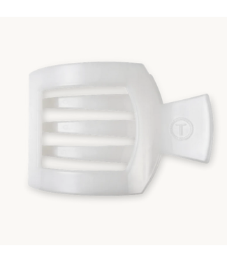 Teleties Coconut White Large Flat Square Clip