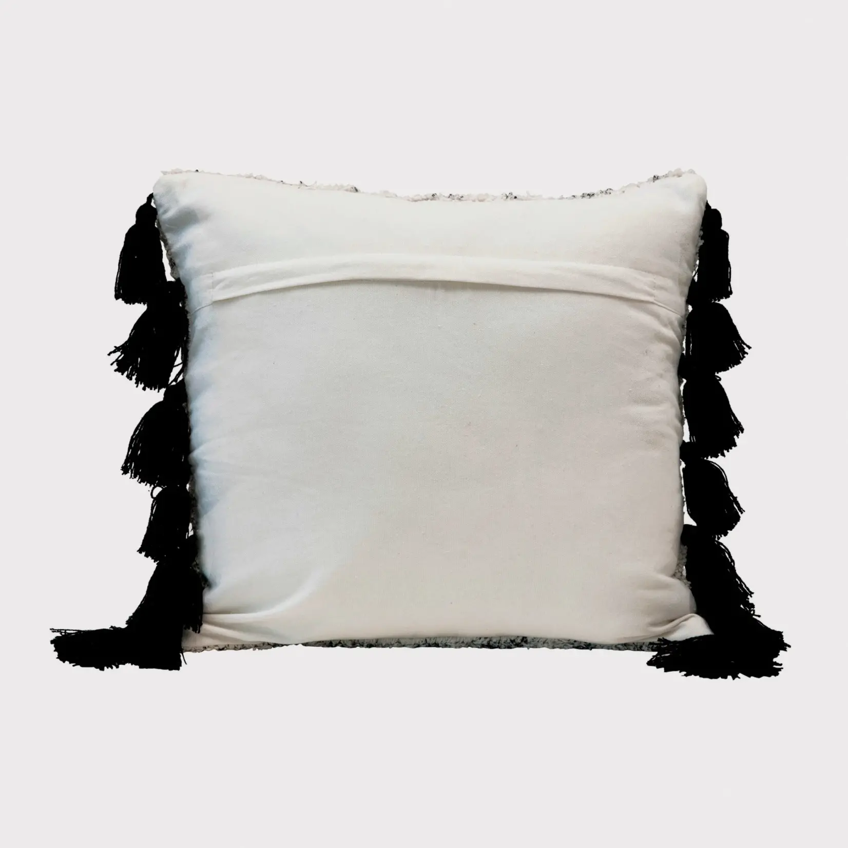 Cotton Printed Tufted Tassel Pillow