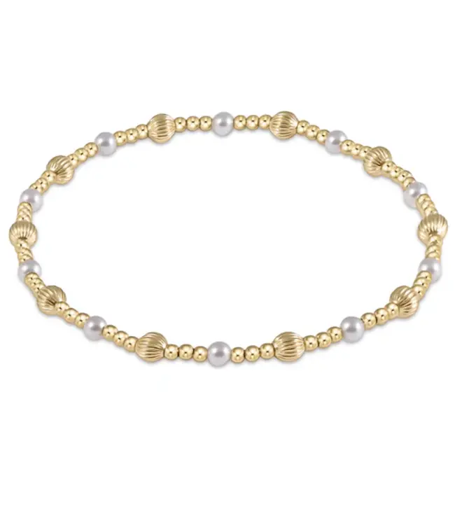 Enewton Dignity Sincerity Pattern 4mm Bead Bracelet Pearl