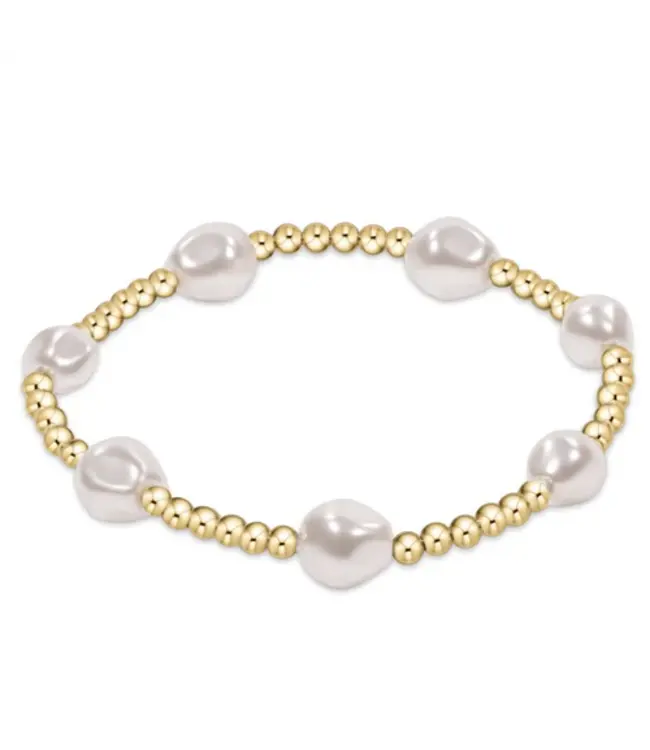 Enewton Extends Admire Gold 3mm Bead Bracelet Pearl