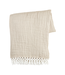 Taupe Macrame Muslin Throw