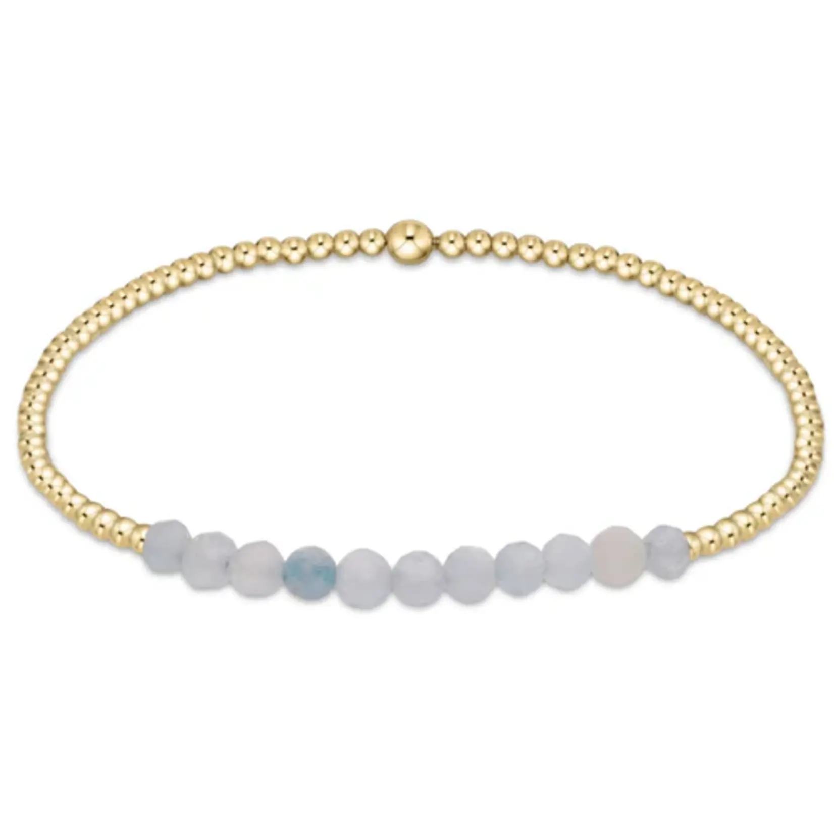 enewton design Enewton Gold Bliss 2mm Bead Bracelet Aquamarine