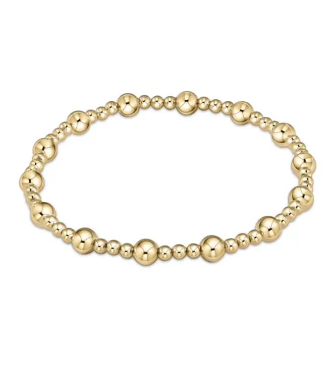 Enewton Extends Classic Sincerity Pattern 5mm Bead Bracelet Gold