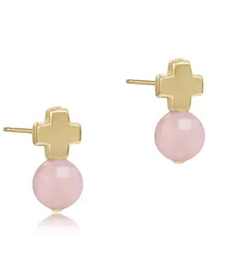 enewton design Enewton Signature Cross Gold Stud Pink Opal