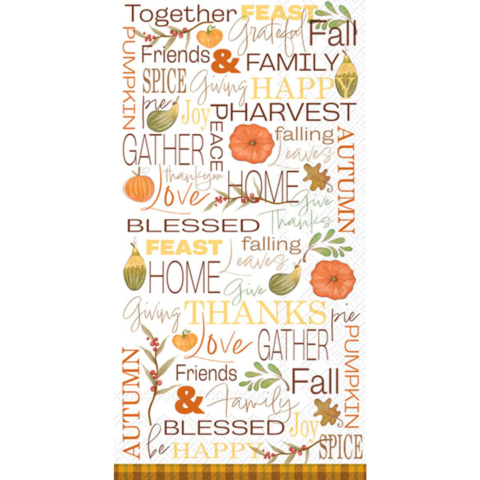 Fall Words Guest Towels