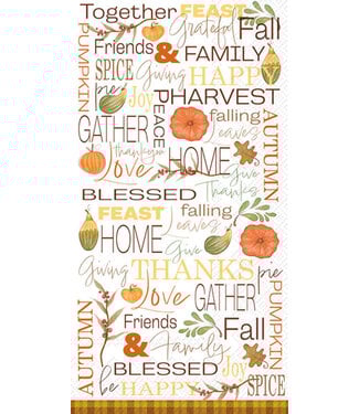 Fall Words Guest Towels