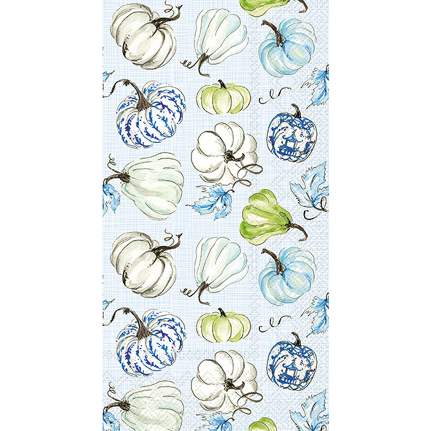 Chinoiserie Stacked Pumpkins Guest Towels