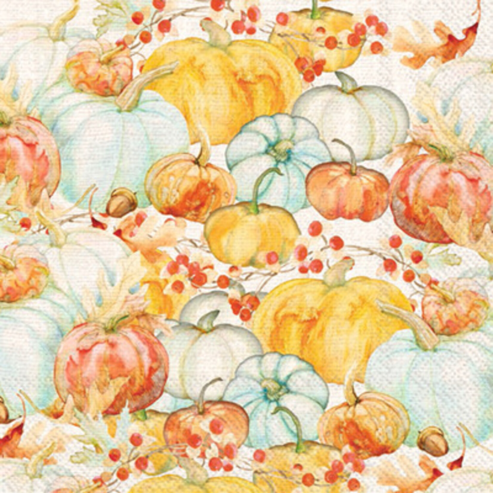 Watercolor Pumpkins Lunch Napkins