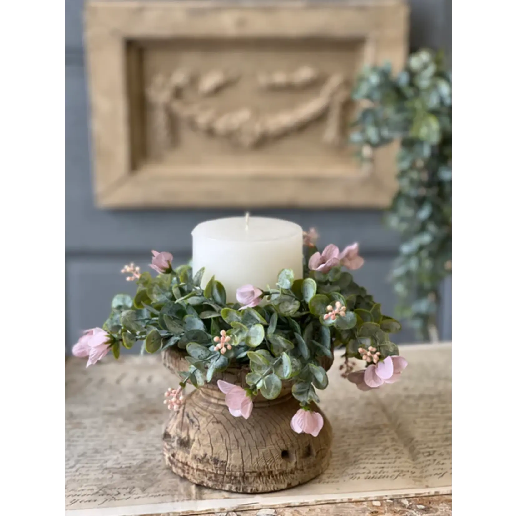 Folklore Florets Pink Candle Ring