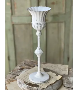 Small Cream Fluted Holder