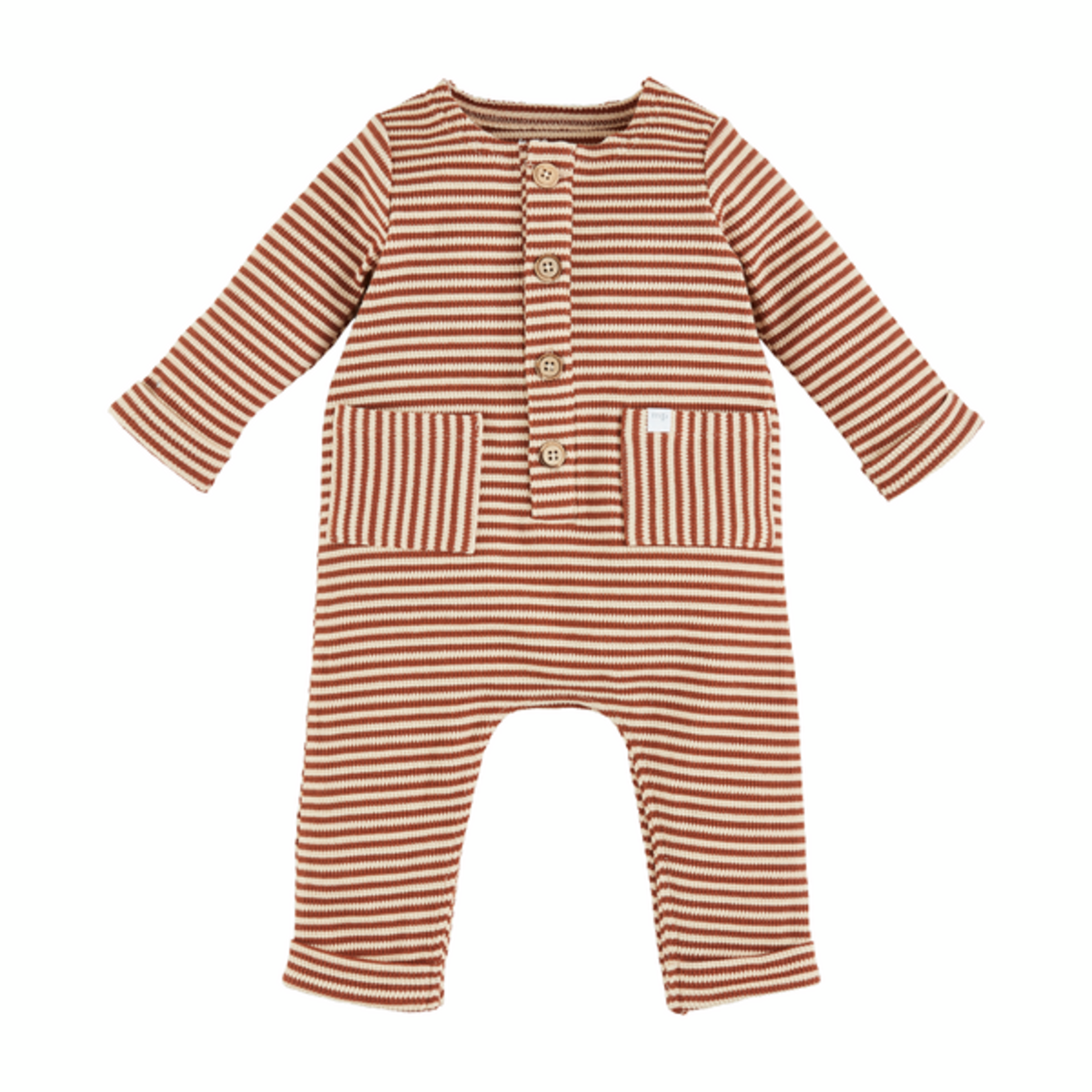 Brown Stripe Baby Bodysuit 3-6M