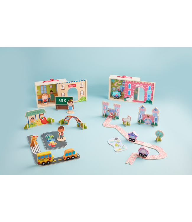 School House Wood Play Set