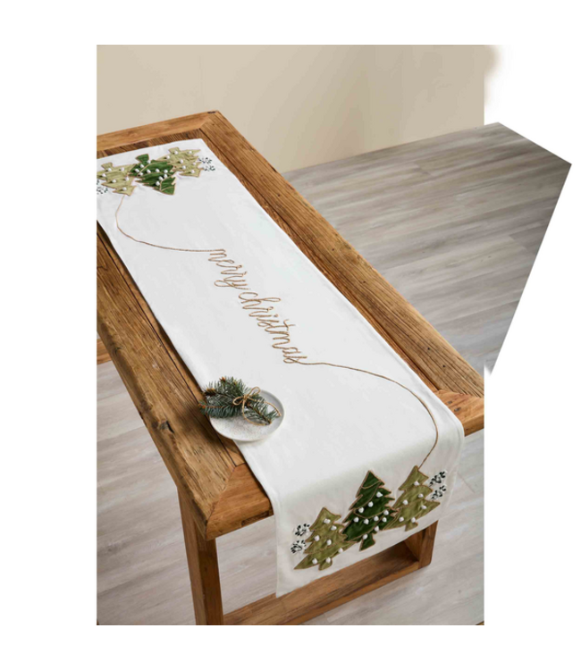 White Christmas Tree Runner