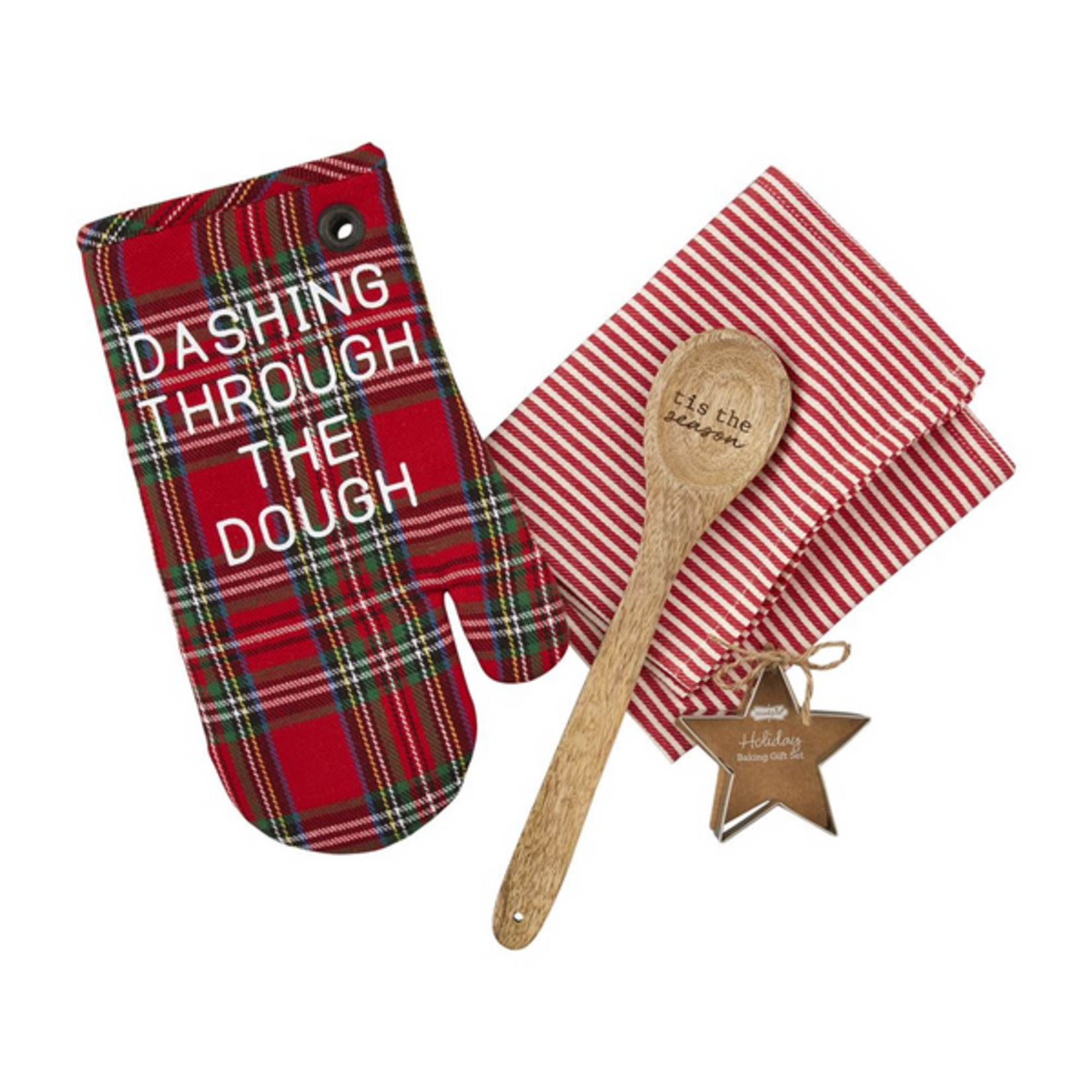 Plaid Oven Mitt Set