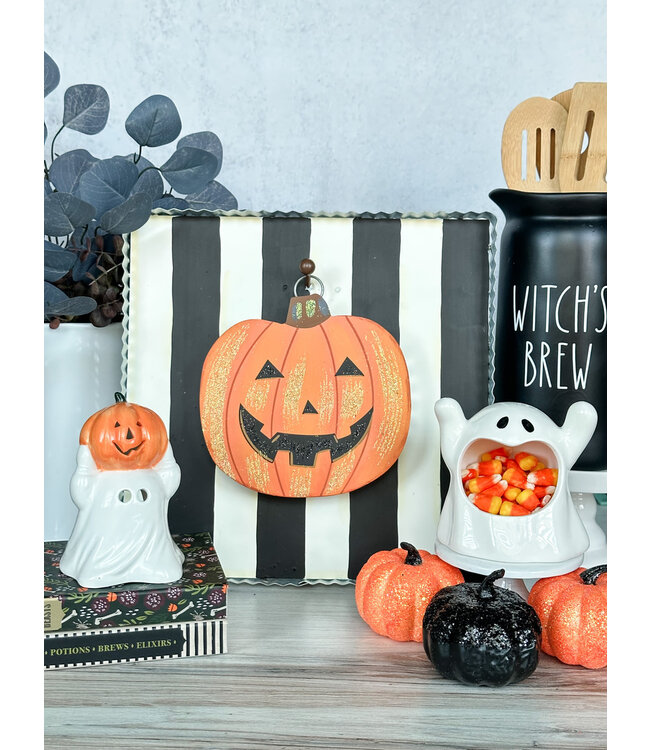 Round Top Mini Jack O Lantern Charm