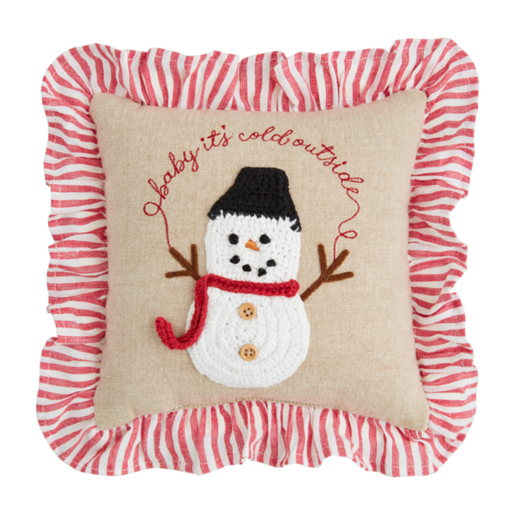 Snowman Mini Crochet Pillow