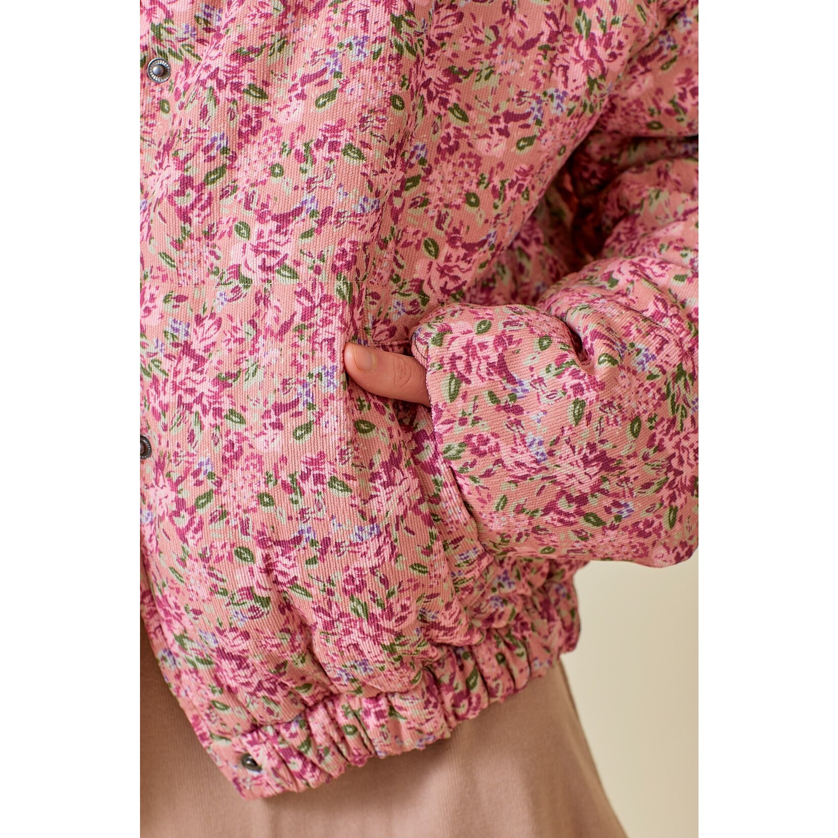 Polagram/Bae Vely Millie Dusty Rose Floral Puff Jacket