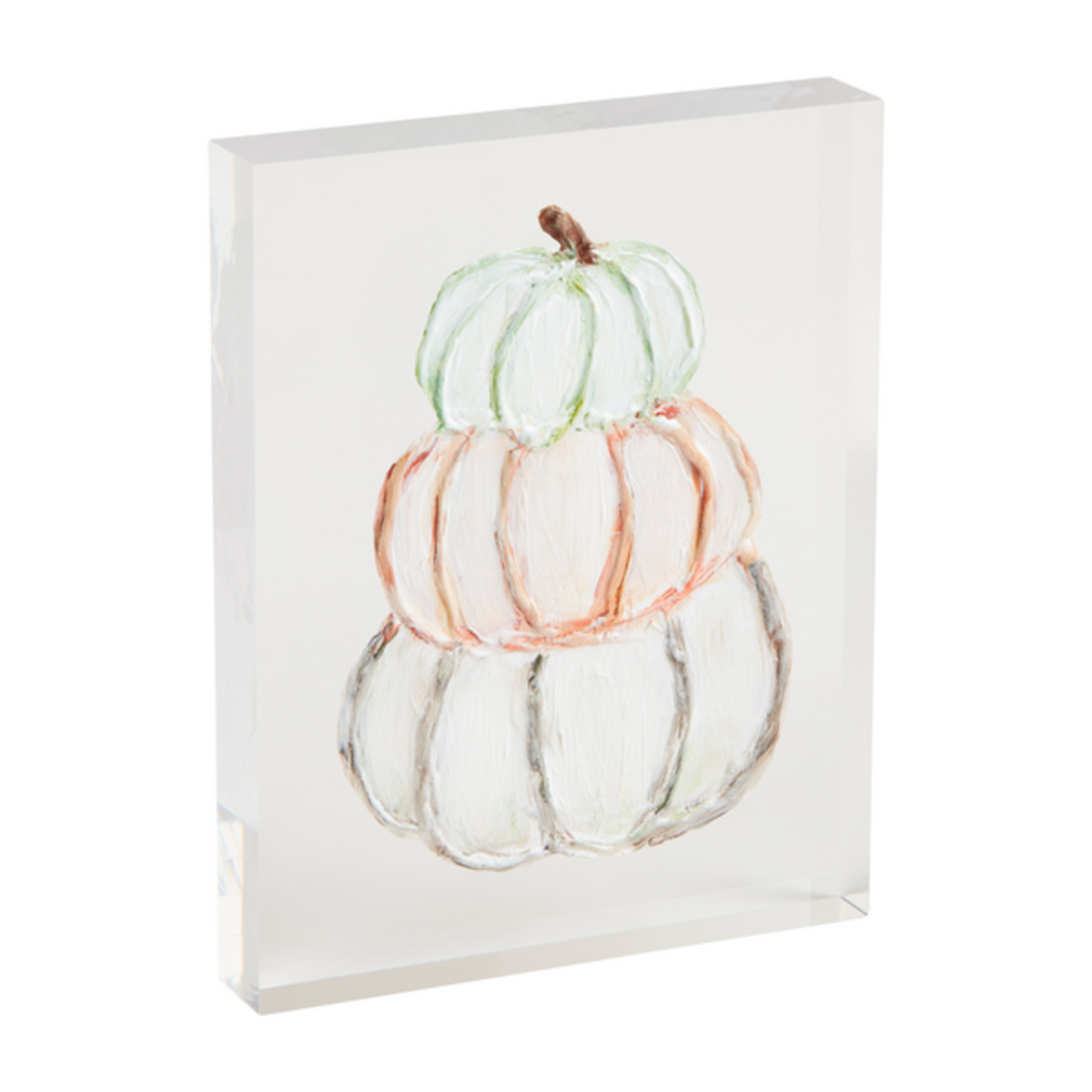 Stacked Acrylic Pumpkin Plaque