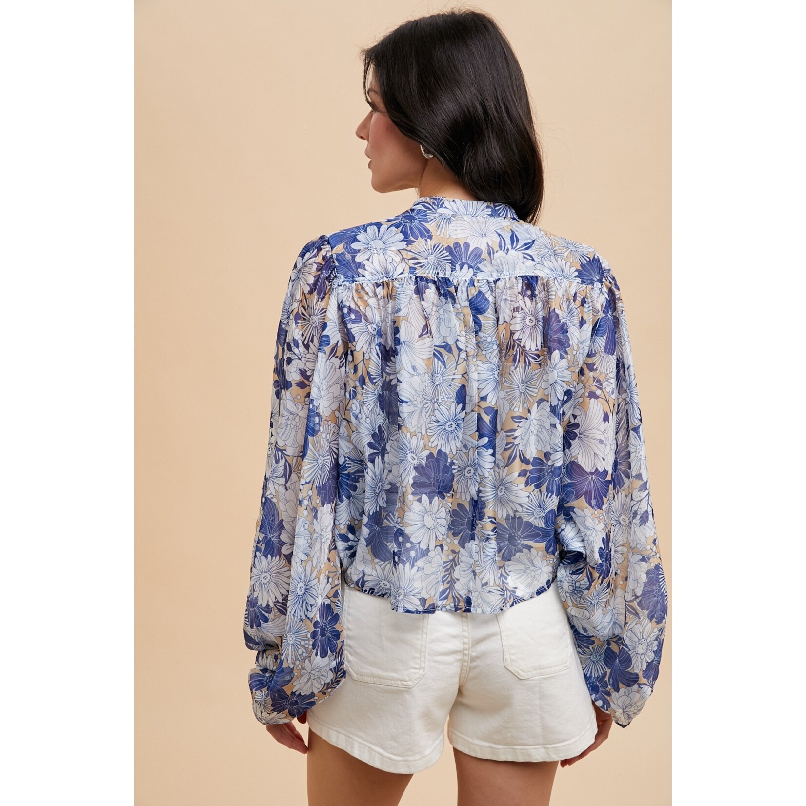 Anniewear Bailey Blue Flower Blouse