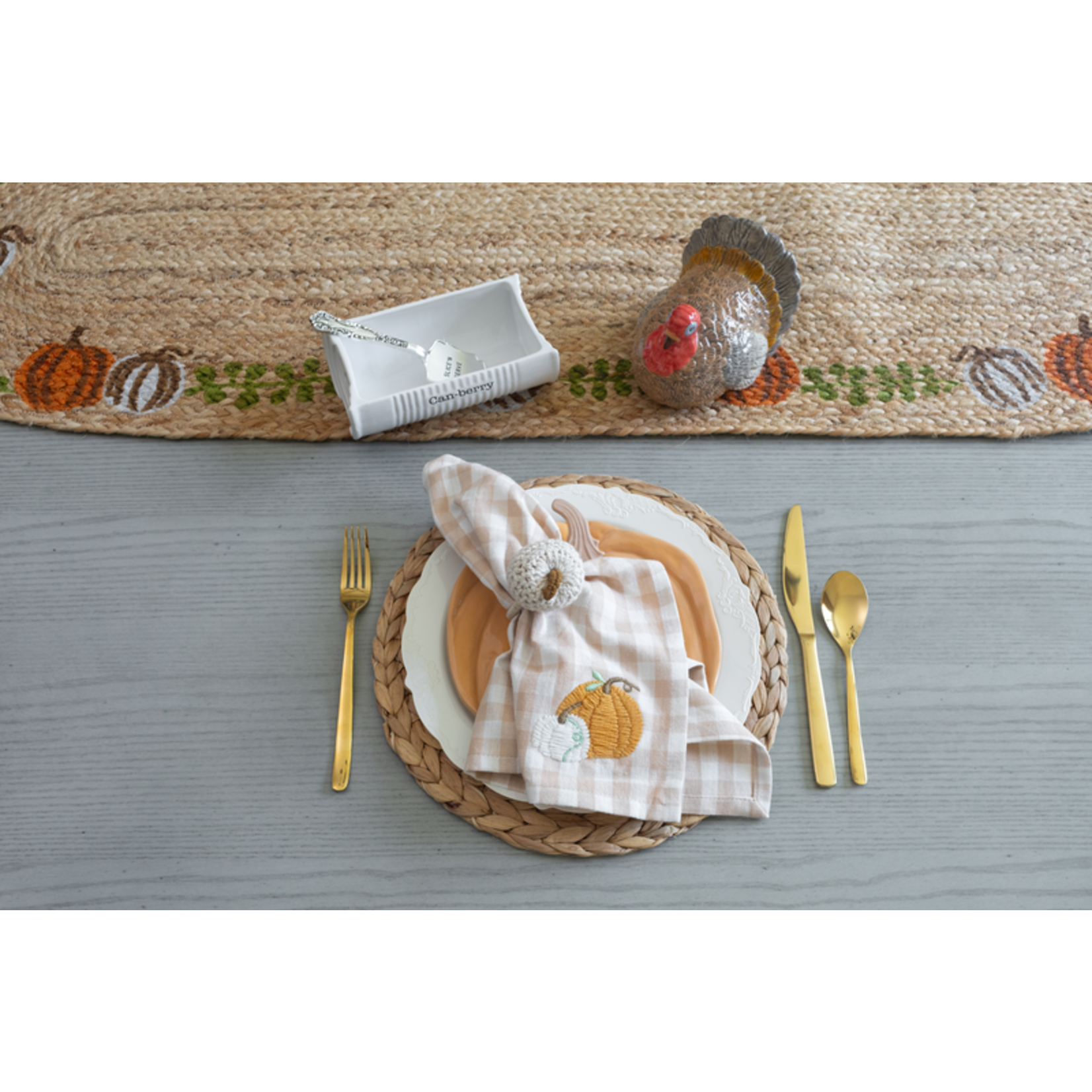 Cream Pumpkin Napkin Ring