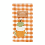 Rust Pumpkin Check Napkin Set