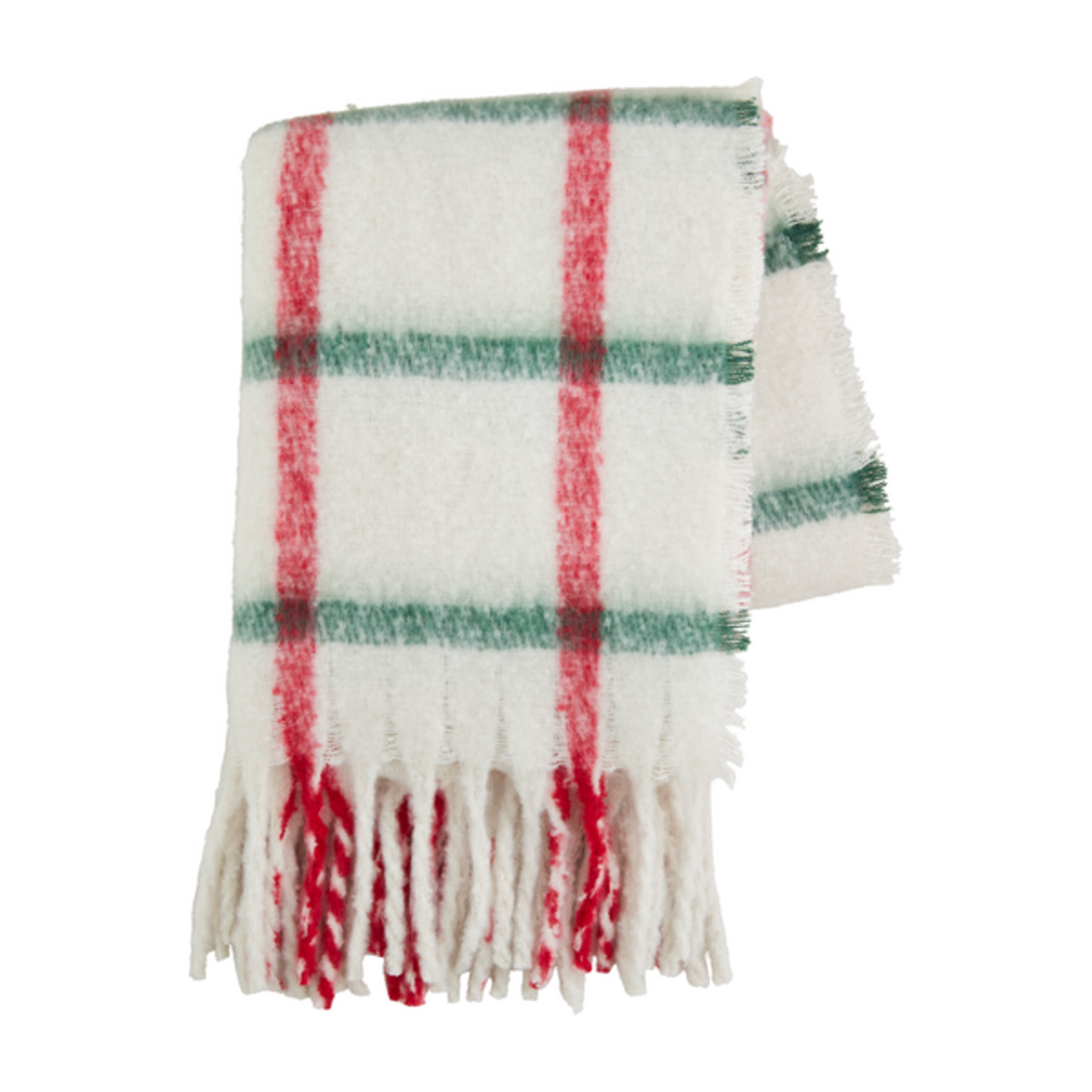 Red & Green Plaid Throw Blanket