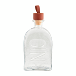 Gin Embossed Glass Decanter