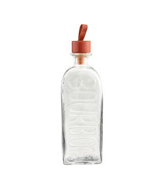 Bourbon Embossed Glass Decanter