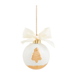 Tree Gold Painted Ball Ornament